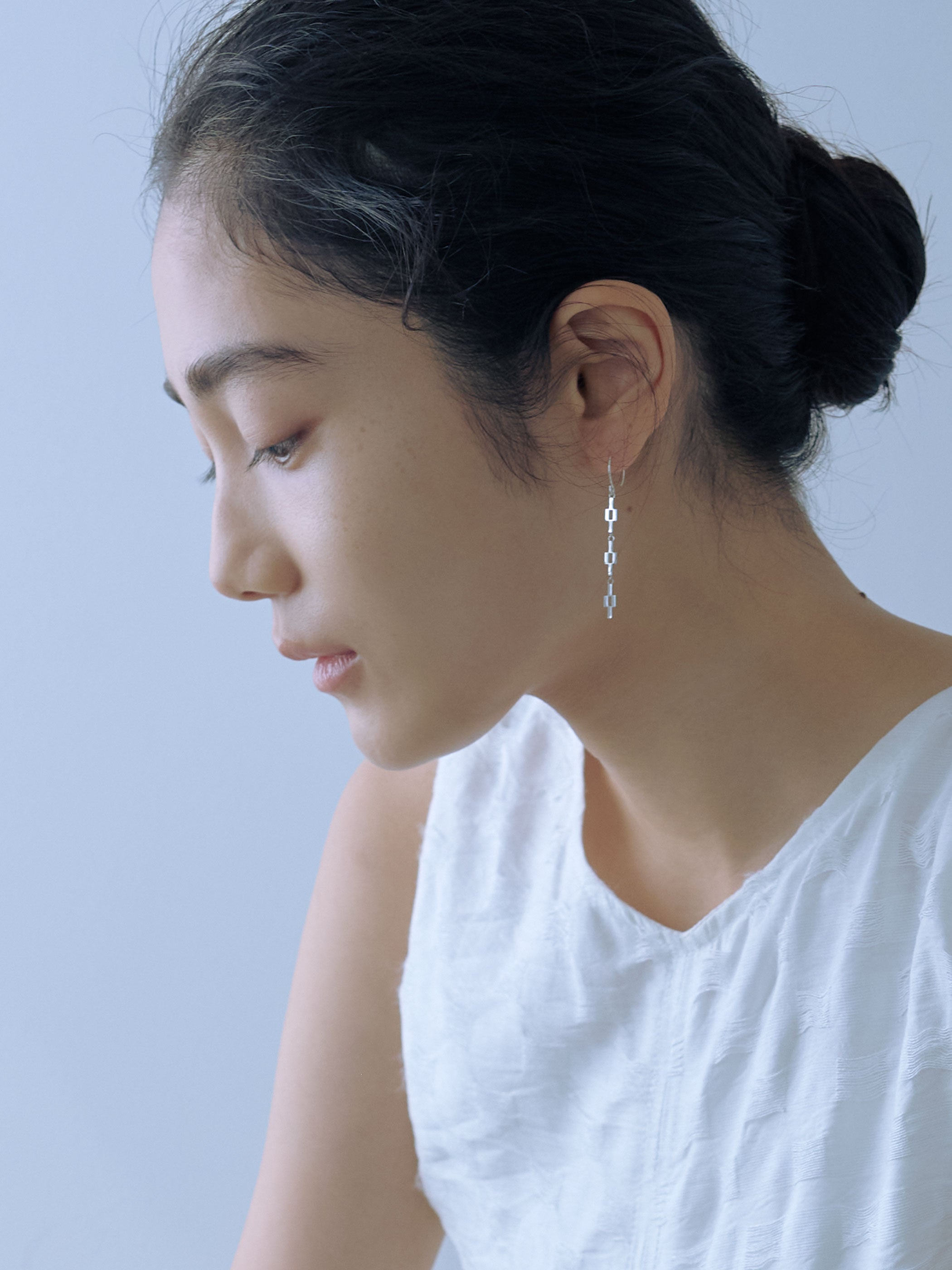 もも様ピアス2点おまとめ 02 紋様/Minamo Chain Earrings ピアス - 3pcs Silver – YURAI