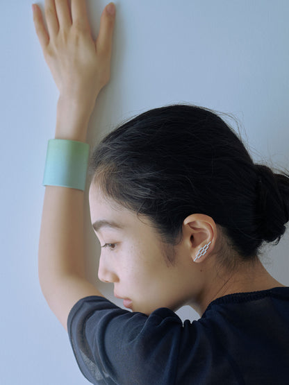 02 紋様/Minamo Clip Earring ピアス〈イヤカフ〉- Silver