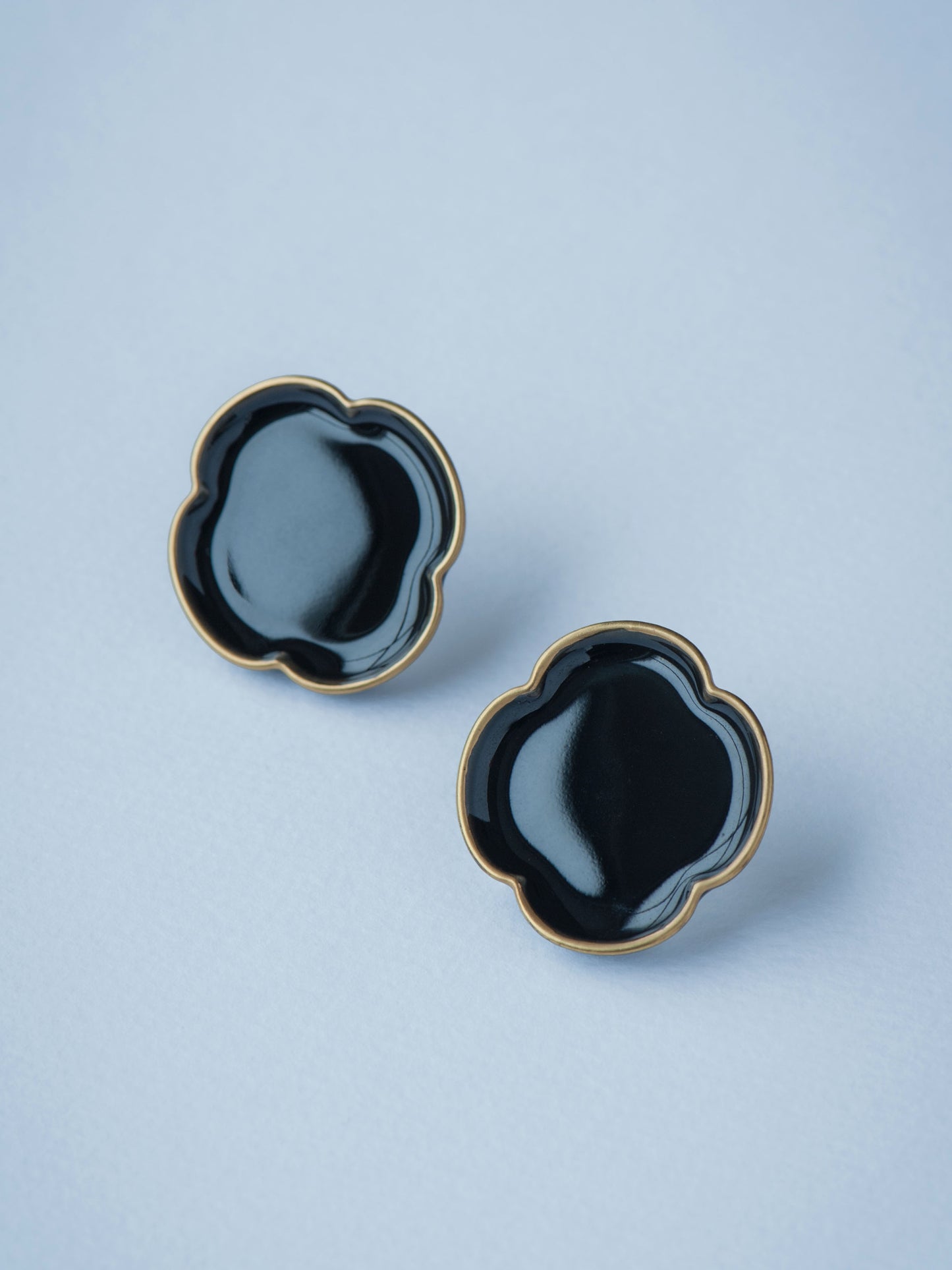 01 木瓜/Mokkou Earrings - Black