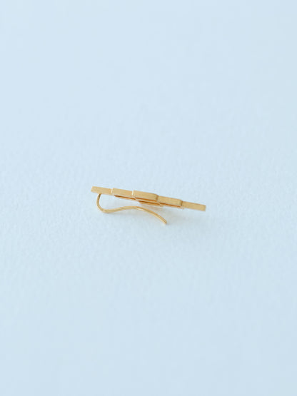02 紋様/Minamo Clip Earring ピアス〈イヤカフ〉- Gold