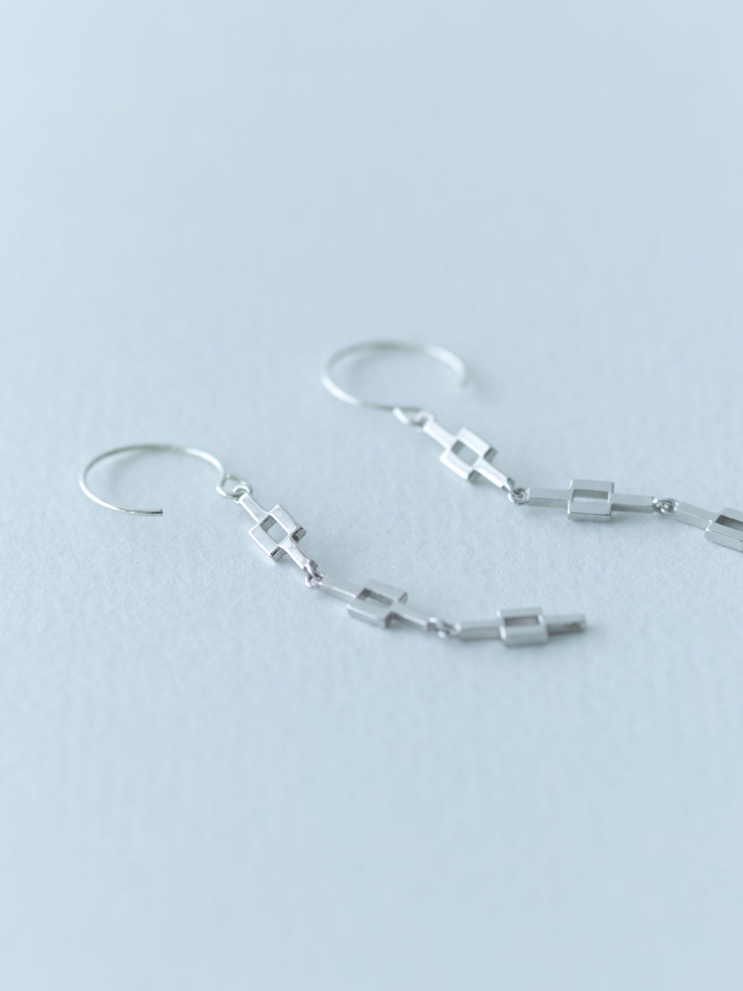 02 紋様/Minamo Chain Earrings ピアス - 3pcs Silver